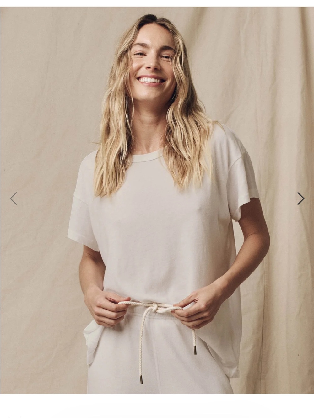 THE GREAT. The Boxy Crew in washed white